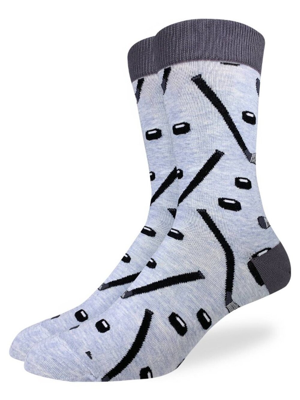 Men's Good Luck Sock Crew Socks | Hockey Sticks and Pucks Socks | NWT